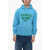 APRES SURF Cotton Blend Hoodie With Velvet Logo Blue