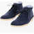 CORNELIANI Id Suede Desert Boots With Contrast Sole Blue