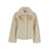 Apparis 'Elis' Beige Jacket With Collar In Eco Fur Woman Beige