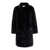 Apparis 'Blair' Midi Black Coat With High Neck In Eco Fur Woman Black