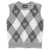 Mc2 Saint Barth MC2 Saint Barth Joey Vest In Diamond-Patterned Wool BIANCO E GRIGIO