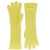 JACQUEMUS Grosgrain Logo Gloves YELLOW