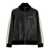 Palm Angels Black Bomber Jacket With Logo Print In Eco Leather Man Black