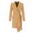 Elisabetta Franchi ELISABETTA FRANCHI BRONZE DOUBLE-BREASTED COAT DRESS WITH RUFFLES Bronze