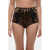 Dolce & Gabbana Animalier High Waist Slip With Zip Brown