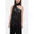 Stella McCartney Eco-Leather One-Shoulder Top With Drapped Scarf Black