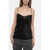 Stella McCartney Lace Detailing Satin Top Black