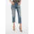 R13 Cropped Fit Delavè Denims With Fringed Hem 18Cm Light Blue