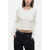 Maison Margiela Mm0 Cropped Fit Angora Blend Cardigan White