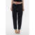 Fabiana Filippi Single-Pleated Virgin Wool Pants With Jeweled Belt Blue