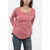 GENTRYPORTOFINO Crew Neck Virgin Wool Blend Sweater Pink