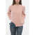 Stella McCartney Crew Neck Cashmere Blend Sweater With Cut-Outs Pink