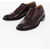 CORNELIANI Leather Quarter Brogue Oxford Shoes Brown