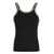 Pinko Pinko Coriandoli Cotton Tank Top Black