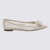 Salvatore Ferragamo Salvatore Ferragamo Ivory Leather And Mesh Varina Flats MULTICOLOR