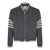 Thom Browne Grey Bomber Jacket With Signature 4Bar Stripe In Wool Man GREY