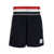 Thom Browne Blue Rwb Striped Shorts In Wool Man BLUE