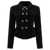 Self-Portrait Self-Portrait "Textured Knit" Blazer Black