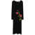 Vivetta Vivetta Floral-Embroidered Midi Dress Black