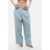 AMI ALEXANDRE MATTIUSSI Virgin Wool Wide-Leg Pants With Pleats Detail Light Blue