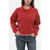 JACQUEMUS Polo Neck Eyelash Fabric Sweater Red