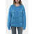 Jil Sander Crew Neck Mohair Blend Pullover Light Blue