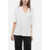 Brunello Cucinelli V Neck Cotton T-Shirt With Jeweled Breast-Pocket White