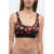 Dolce & Gabbana Silk Crop Top With Cherry Print Black