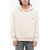 A PAPER KID Solid Color Brushed Cotton Hoodie Beige