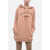 Max Mara Cotton Blend Adito Hoodie With Logo Patch Pink