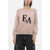 Armani Emporio Icon Crew Neck Sweater With Flocked Logo Pink