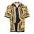 Versace Versace Silk Baroque Short-Sleeve Shirt NERO E ORO