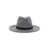 TWINSET Grey Hat With Logo Plate In Wool Woman GREY