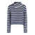 JACQUEMUS 'Le Pull Marina' Blue And White Sweater With Asymmetric Neck Amd All-Over Striped Motif In Wool Blend Woman BLUE