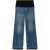 Stella McCartney Stella McCartney Tuxedo-Embellished Wide-Leg Jeans MID VINTAGE BLUE AND TUXEDO