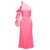 DAVID KOMA Pink Monoshoulder Dress With Ruches Detailing In Acetate Woman PINK