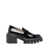 Stuart Weitzman 'Soho' Black Loafers With Chunky Sole In Patent Leather Woman Black